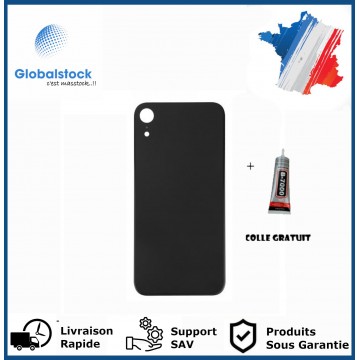 Vitre Arrière pour iPhone XR avec Gros Trou Noir et Adhésif