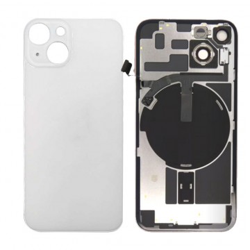 Vitre arrière pour iPhone 14 Blanc NFC avec support
