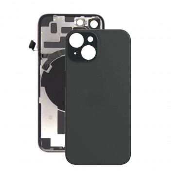 Vitre arrière pour iPhone 15 Titane Noir NFC avec support