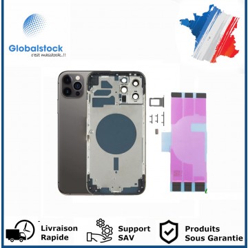 Chassis arrière pour IPhone 12 Pro Max Noir Nu