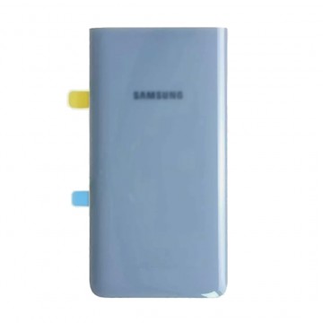 Vitre arrière (cache batterie) avec Adhésif pour Samsung Galaxy A80 Bleu