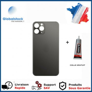 Vitre Arrière pour iPhone 12 Pro avec Gros Trou Noir et Adhésif