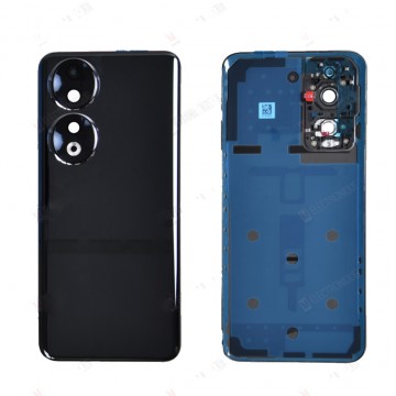 Vitre arrière (cache batterie) avec lentille caméra pour Honor 90 Noir