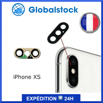 Lentille Caméra Appareil Photo Vitre Arrière en Verre + Adhésif pour iPhone XS