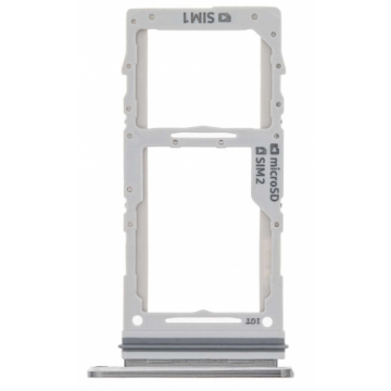 Tiroir double SIM + SD pour Samsung Galaxy Note 10+ Stellaire (N975) Argent