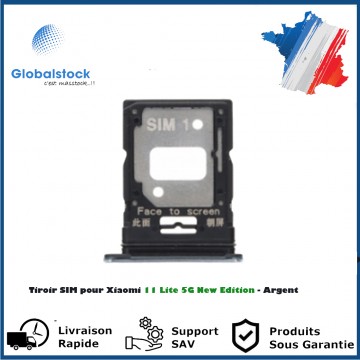Tiroir SIM pour Xiaomi 11 Lite 5G New Edition - Argent