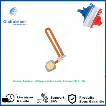 Nappe Capteur d'Empreintes PREMIUM pour Xiaomi Mi 8 - Or