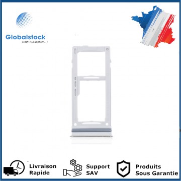 Tiroir Double SIM pour Samsung Galaxy A52 4G / A52 5G / A72 4G - Blanc