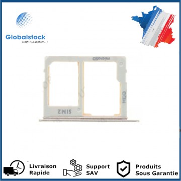 Tiroir Double SIM PREMIUM pour Samsung Galaxy A6 Plus (2018) / A6 (2018) - Argent