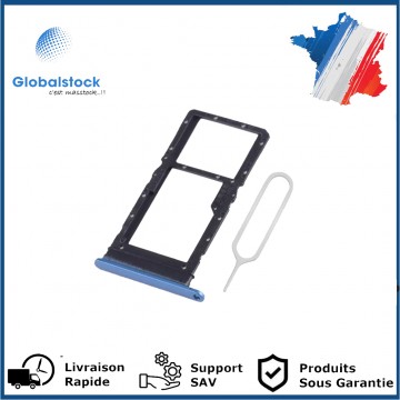 Tiroir Double SIM PREMIUM pour Honor X7 - Bleu