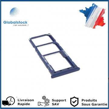 Tiroir Double SIM PREMIUM pour Samsung Galaxy M10 - Bleu