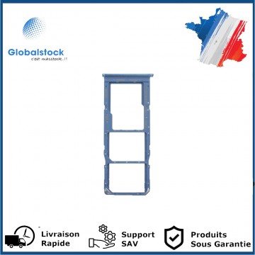 Tiroir Double SIM Premium pour Samsung Galaxy M32 - Bleu