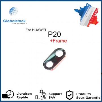 Lentille Caméra Arrière PREMIUM pour Huawei P20 - (Avec Châssis) Rose
