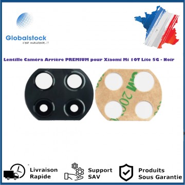 Lentille Caméra Arrière PREMIUM pour Xiaomi Mi 10T Lite 5G - Noir