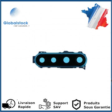 Lentille Caméra Arrière PREMIUM pour Xiaomi Redmi Note 8 - (Avec Châssis) Bleue