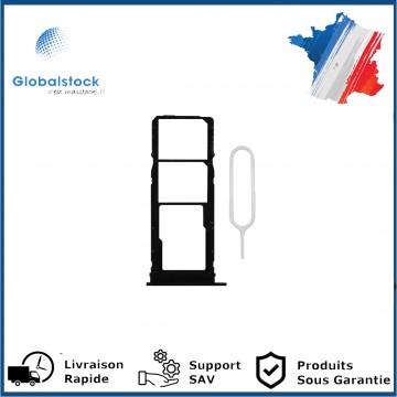 Tiroir Double SIM PREMIUM pour Samsung Galaxy A20 / A50 / A30 - Noir