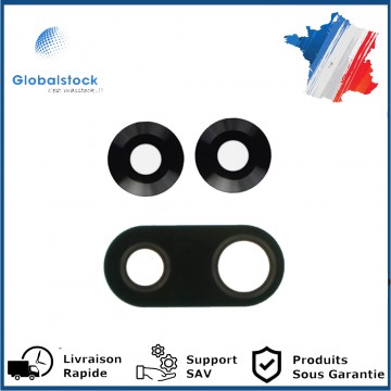 Lentille Caméra Arrière PREMIUM pour Oppo A9 2019 - (2pcs) Avec et Sans Châssis Noir