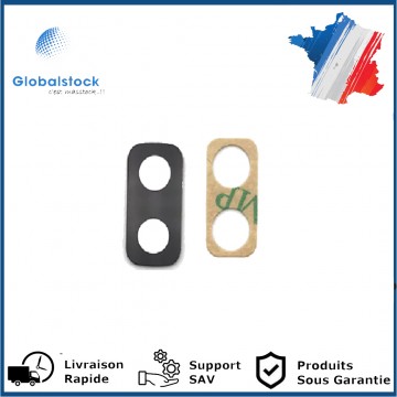 Vitre Lentille Caméra Arrière PREMIUM pour Samsung Galaxy J6 Plus - Noir