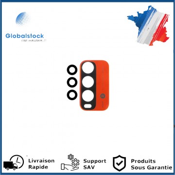 Lentille Caméra Arrière PREMIUM pour Xiaomi Redmi 9T / 9 Power - Orange (Sans Châssis)
