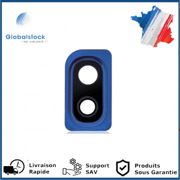 Lentille Caméra Arrière PREMIUM pour Samsung Galaxy J7 2018 - (Avec Châssis) Bleu