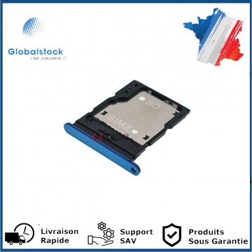 Tiroir Double SIM PREMIUM pour Xiaomi Poco X4 Pro 5G - Bleu