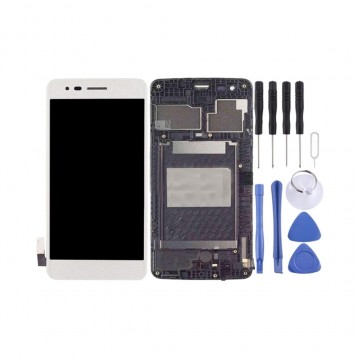 Écran LCD + Vitre Tactile pour LG K8 - Blanc (Avec Châssis)