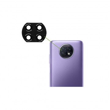 Lentille de Caméra Arrière pour Xiaomi Redmi Note 9T - (Sans Châssis) Noir