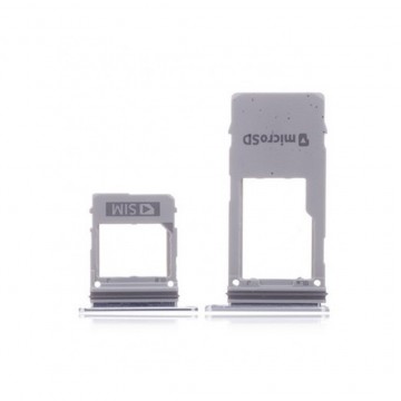 Tiroir Sim + Micro SD pour Samsung A8 Plus 2018 - Violet