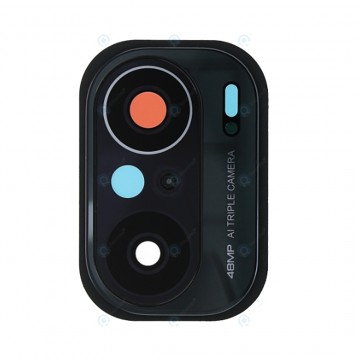 Lentille de Caméra Arrière pour Xiaomi Poco F3 - Noir (avec Châssis)