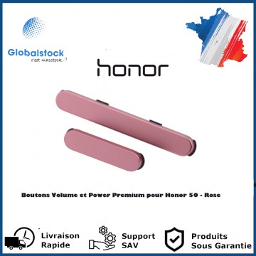 Boutons Volume et Power Premium pour Honor 50 - Rose