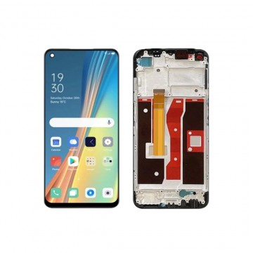 Écran LCD + Vitre tactile pour Oppo A54 4G (CPH2239) - Noir avec Châssis
