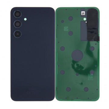 Vitre arrière pour Samsung Galaxy A55 5G Bleu nuit avec lentille caméra