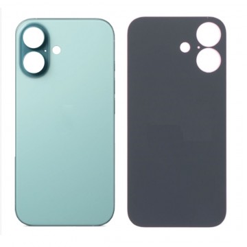 Vitre Arrière (Cache Batterie) pour iPhone 16 Teal avec Gros Trou