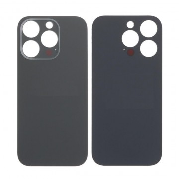 Vitre Arrière (Cache Batterie) pour iPhone 16 Pro Noir avec Gros Trou