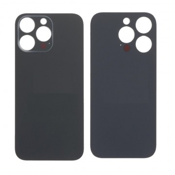Vitre Arrière (Cache Batterie) pour iPhone 16 Pro Max Noir avec Gros Trou
