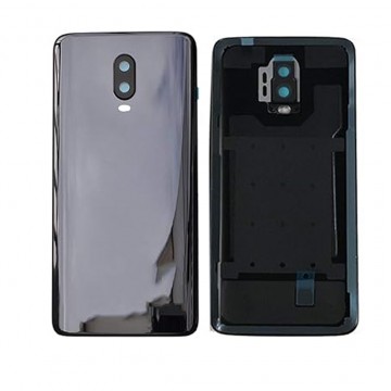 Vitre arrière pour OnePlus 6T - Miroir Noir avec lentille caméra