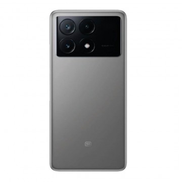 Vitre arrière pour Xiaomi POCO X6 Pro Gris avec lentille caméra