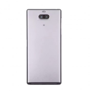 VITRE ARRIÈRE CACHE BATTERIE POUR SONY XPERIA 10 BLANC WHITE + LENTILLE ADHÉSIF