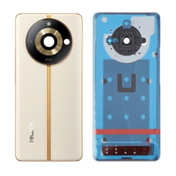 Vitre arrière pour Realme 11 Pro - Beige Sunrise avec lentille caméra