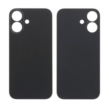 Vitre Arrière (Cache Batterie) pour iPhone 16 Noir avec Gros Trou