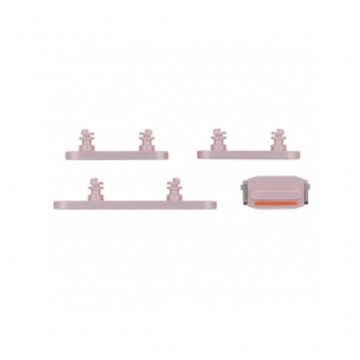 Boutons Latéraux Power et Volume Mute pour iPhone 15/15 Plus - (4 pcs) Rose