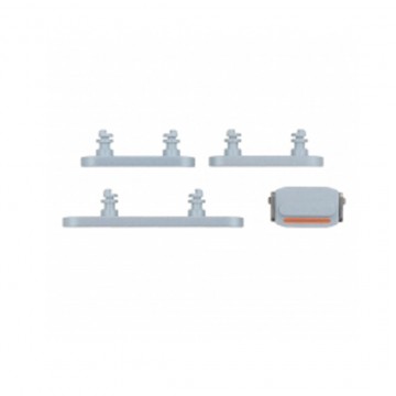 Boutons Latéraux Power et Volume Mute pour iPhone 15/15 Plus - Bleu (4 pcs)