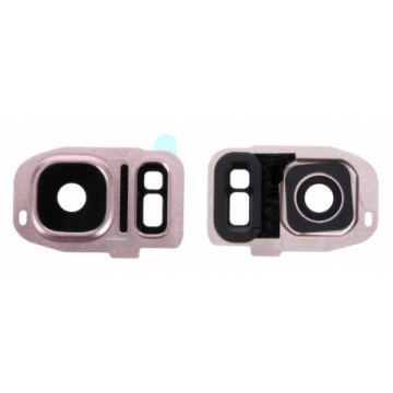 Lentille camera arrière pour Samsung Galaxy S7 G930F / S7 Edge G935F Rose