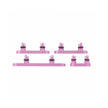 Pack bouton latéral power volume mute pour iPhone 16/16 Plus 4pcs in one set Rose