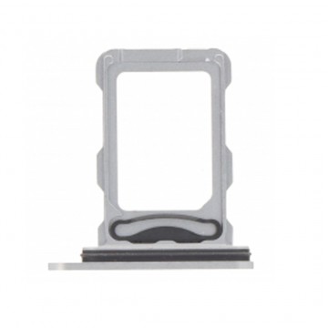 Tiroir Double SIM pour iPhone 16 Pro/16 Pro Max - Blanc Titane