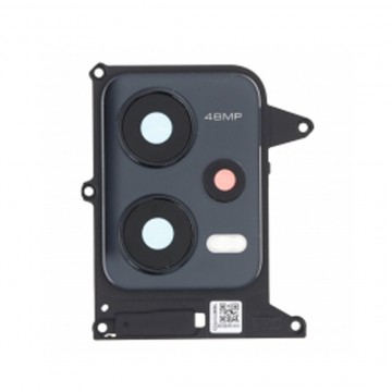 Lentille Camera arrière + Cadre (Bezel) pour Xiaomi Redmi Note 12 5G – Noir