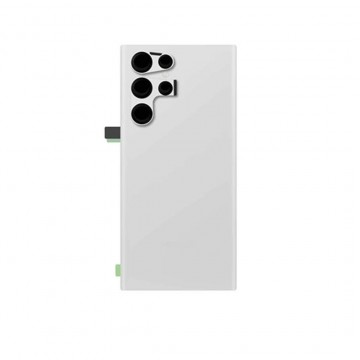 Vitre arrière pour Samsung Galaxy S22 Ultra Blanc avec lentille caméra