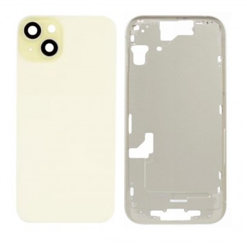 Châssis Arrière pour iPhone 15 Jaune Nu