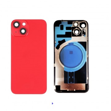 Vitre arrière pour iPhone 14 Rouge + Support