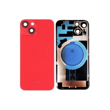 Vitre arrière pour iPhone 14 Plus Rouge + Support